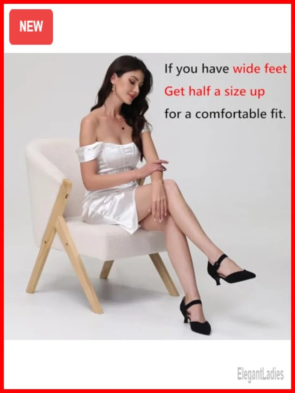 RIBONGZ Women's Kitten Heel Pointed Toe Ankle Strap Buckle Slip On Pumps